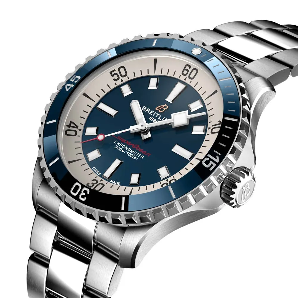Breitling Superocean 42mm Blue Dial Automatic Gents Watch A17375E71C1A1