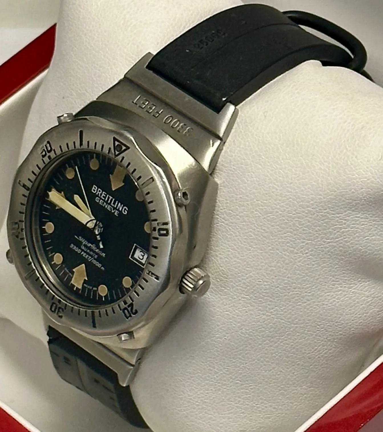 BREITLING Vintage Superocean Stainless Steel Men's Wristwatch - $12K APR w/ COA!