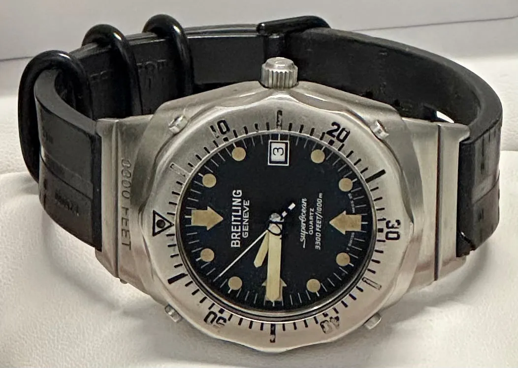 BREITLING Vintage Superocean Stainless Steel Men's Wristwatch - $12K APR w/ COA!
