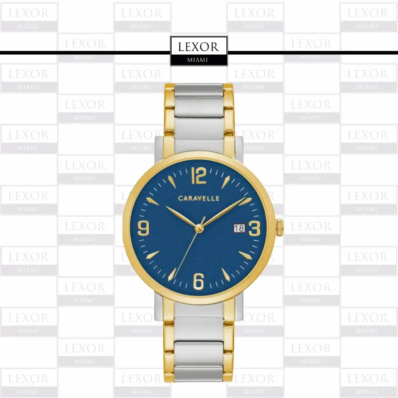 Bulova 45A149 Dress Caravelle 2 Tone Stainless Steel Strap Men Watches