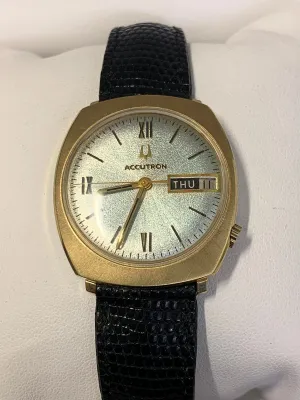 Bulova Accutron Electric Watch Day/Date YG Circa 1950s Auto - $13K APR w/ COA!