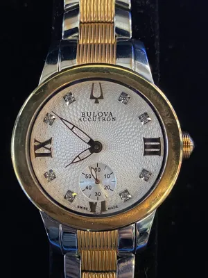 BULOVA ACCUTRON UNISEX ROSE-GOLD TONE WATCH! SPECIAL SUNBURST DIAMOND DIAL! - $1K APR w/CoA!|