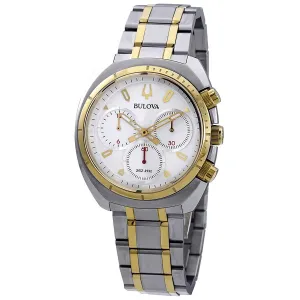 Bulova Curv Collection Chronograph Quartz Silver Dial Men's Watch 98A157