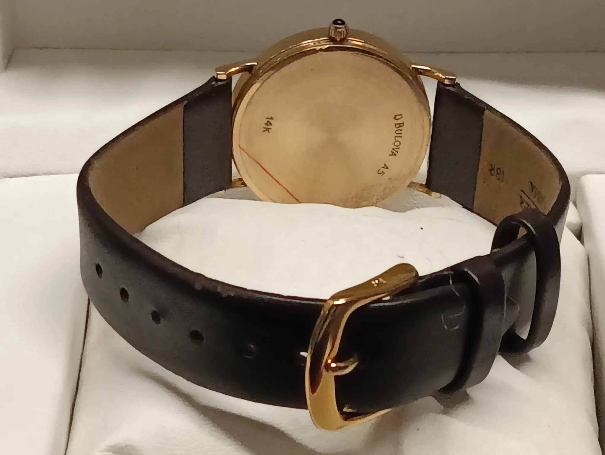 Bulova Gold Wristwatch with Sapphire and Day-Date Features - $10K APR w/ COA!!!!