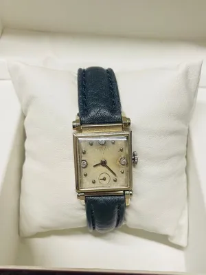 BULOVA VINTAGE 1940'S SOLID YELLOW GOLD & DIAMONDS LADIES WATCH-$10K APR w/ COA!