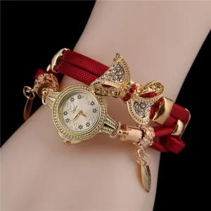 Butterfly Wrap Bracelet Quartz Women's Watch