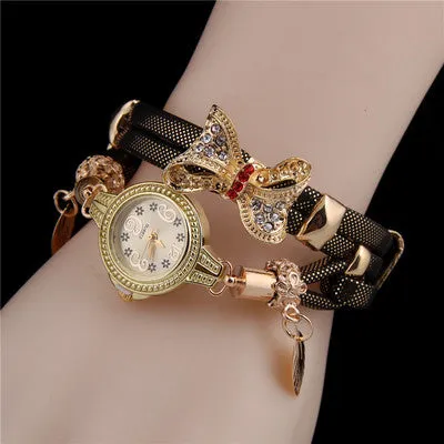 Butterfly Wrap Bracelet Quartz Women's Watch