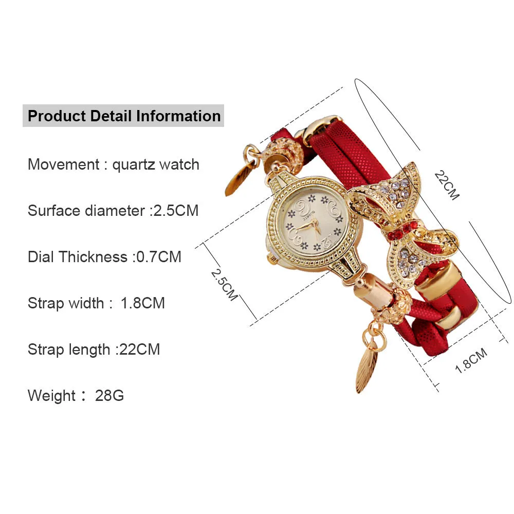 Butterfly Wrap Bracelet Quartz Women's Watch