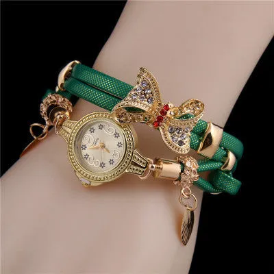 Butterfly Wrap Bracelet Quartz Women's Watch