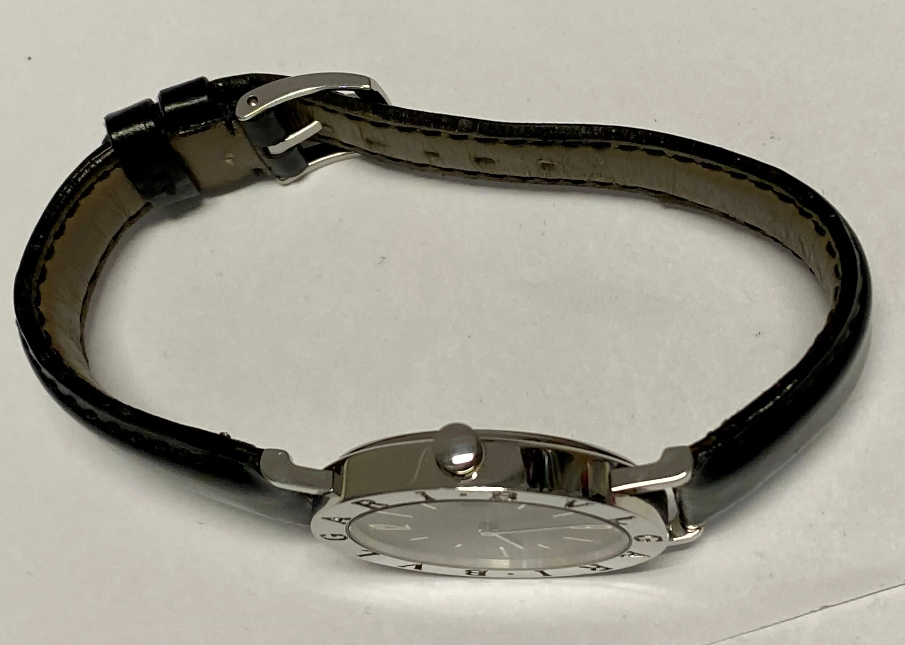 BVLGARI Beautiful SS Date w/Black Dial Fascinating Men's Watch - $4K APR w/ COA!
