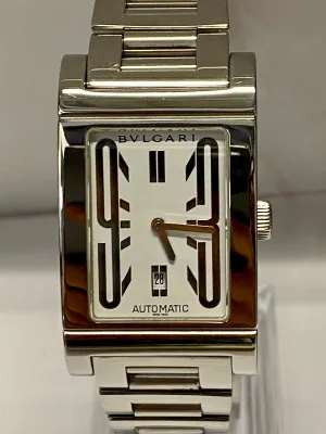 BVLGARI Rettangolo SS Date Automatic Ladies Brand New Watch - $8K APR w/ COA!!!!