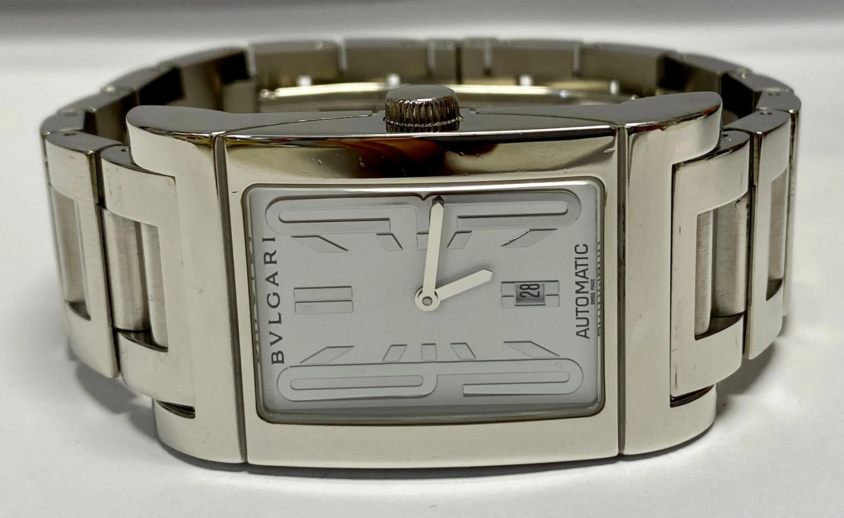 BVLGARI Rettangolo SS Date Automatic Ladies Brand New Watch - $8K APR w/ COA!!!!