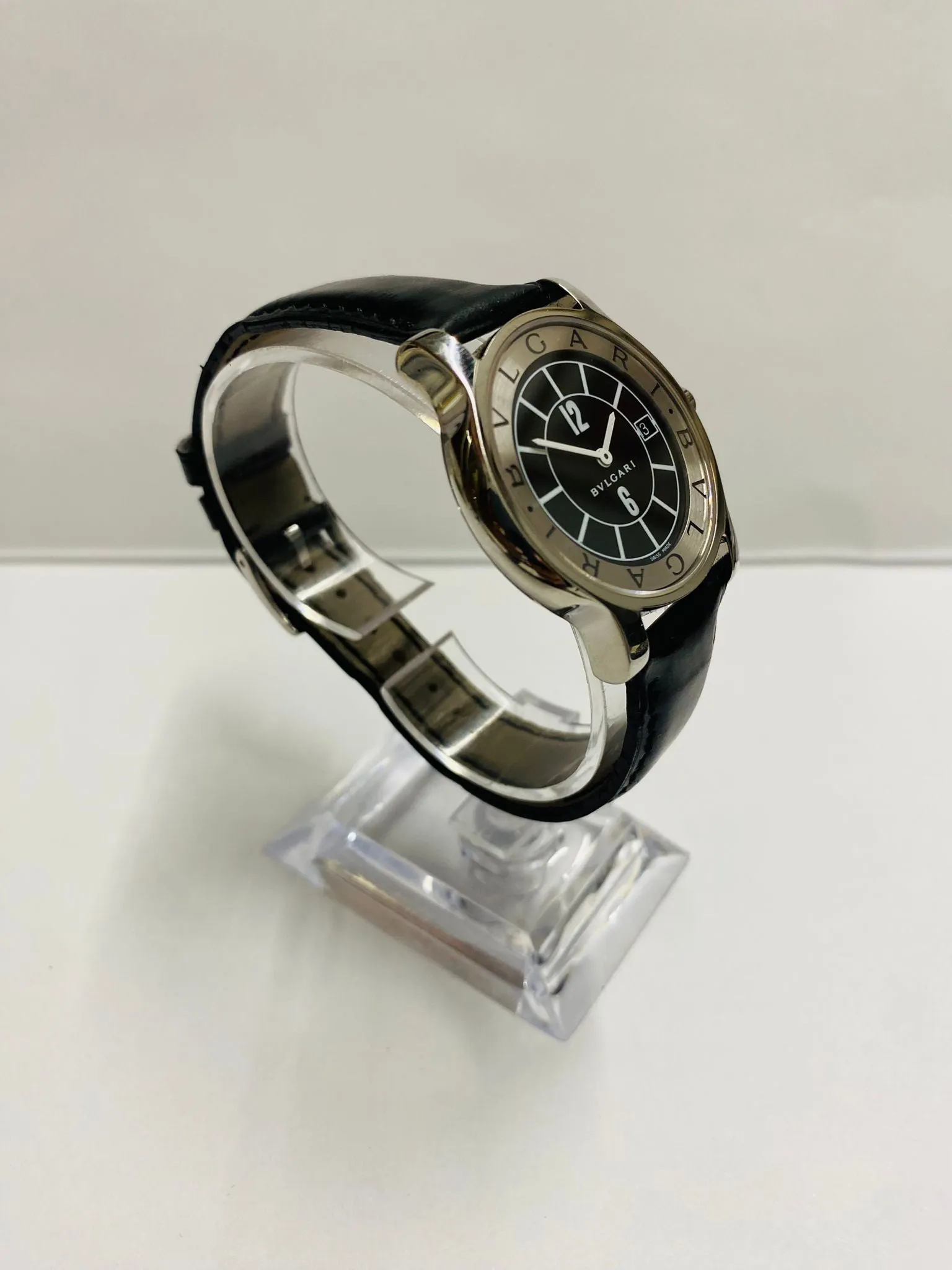 BVLGARI SS Extremely Beautiful Black Dial Brand New Men's Watch- $6K APR w/ COA!