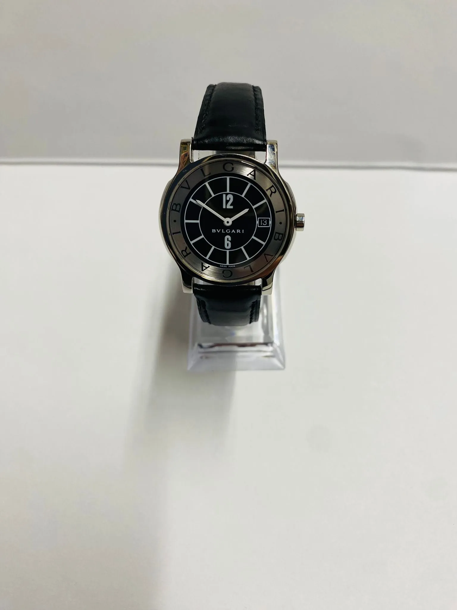 BVLGARI SS Extremely Beautiful Black Dial Brand New Men's Watch- $6K APR w/ COA!
