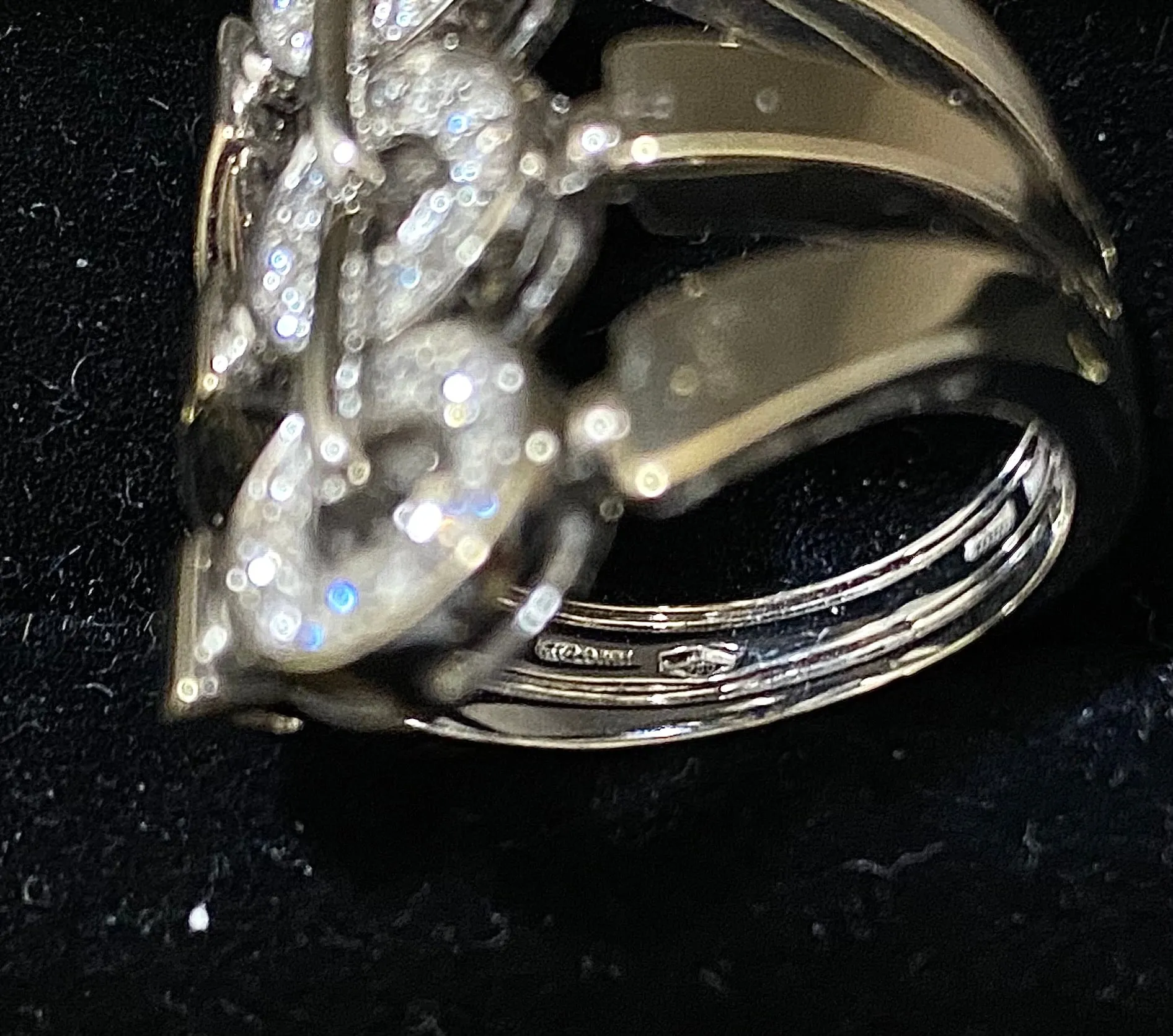 BVLGARI Vintage Design 18K White Gold Diamond Ring - $20K Appraisal Value w/CoA}