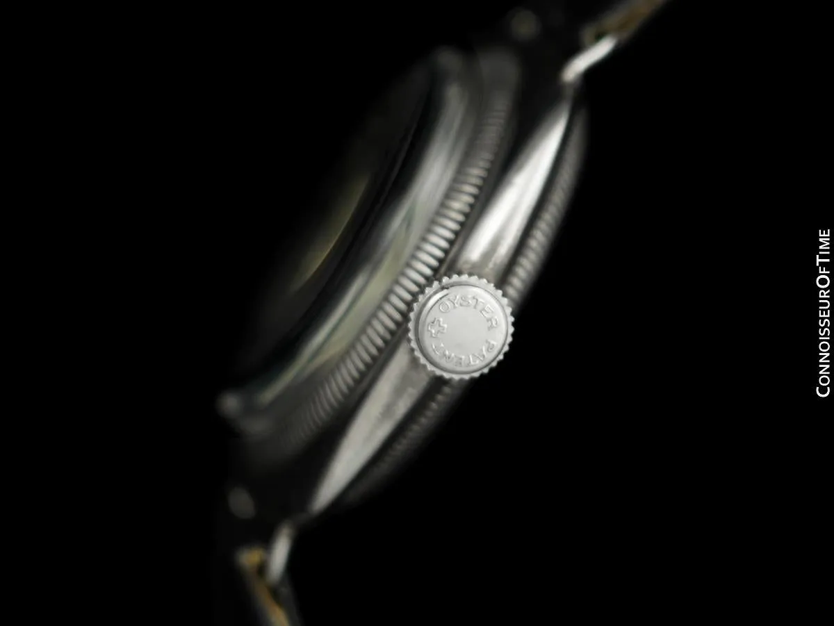 c. 1928 Rolex Oyster Rare Vintage Mens Sterling Silver Watch - Very Early Oyster