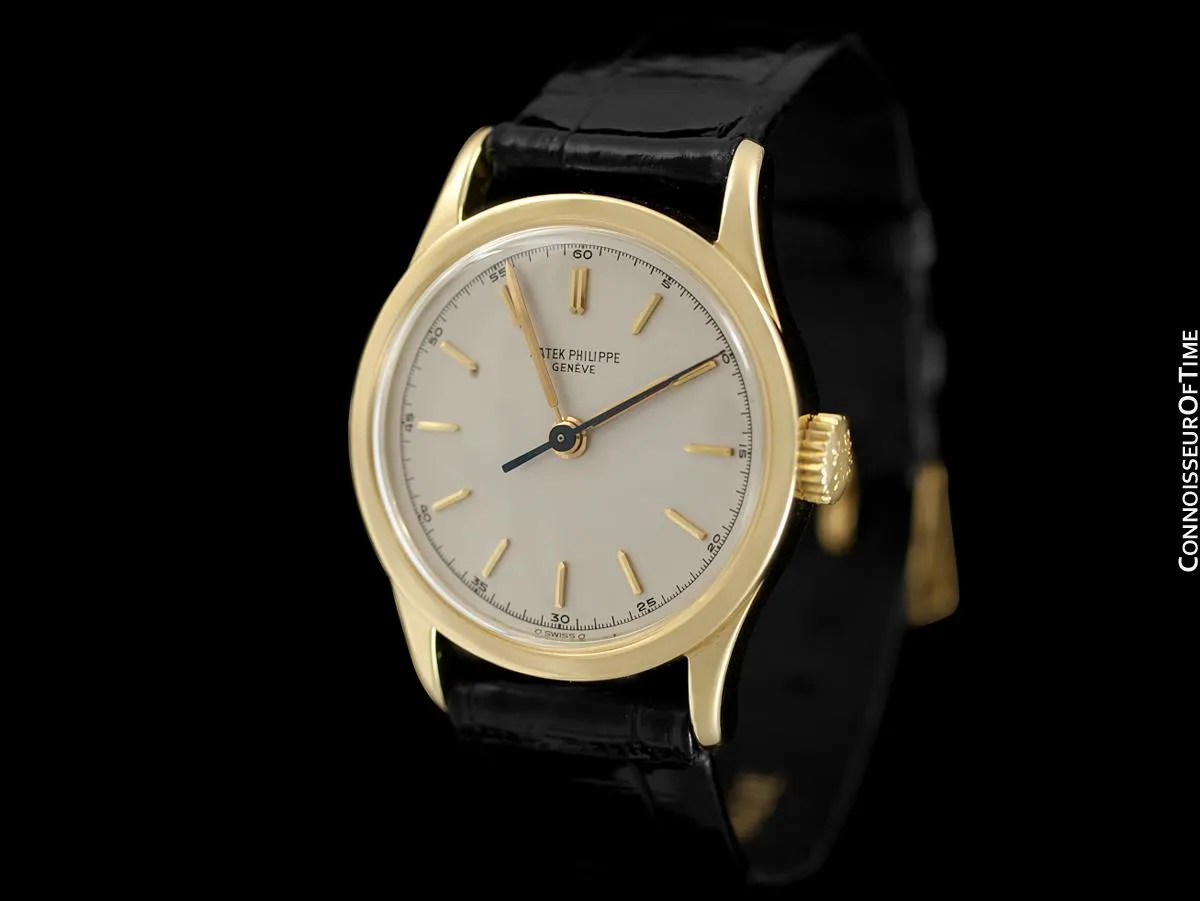 c. 1960 Patek Philippe Vintage Calatrava Ref. 2555 Mens Watch, 18K Gold - Rare Model