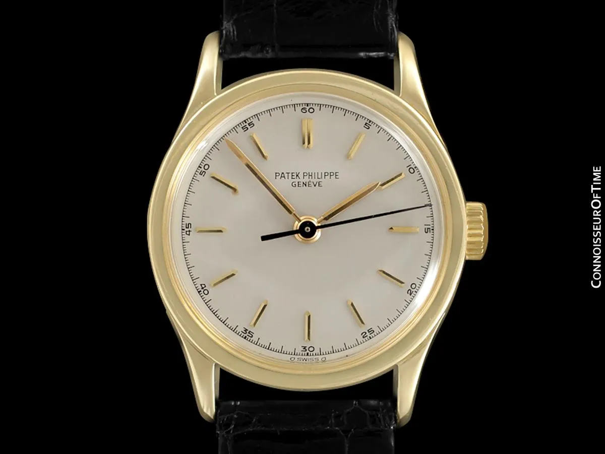 c. 1960 Patek Philippe Vintage Calatrava Ref. 2555 Mens Watch, 18K Gold - Rare Model