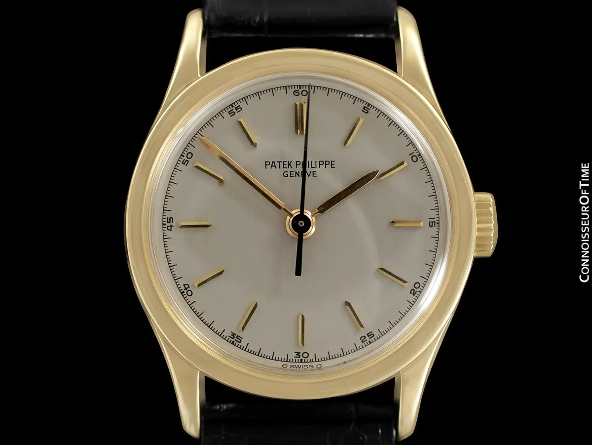 c. 1960 Patek Philippe Vintage Calatrava Ref. 2555 Mens Watch, 18K Gold - Rare Model