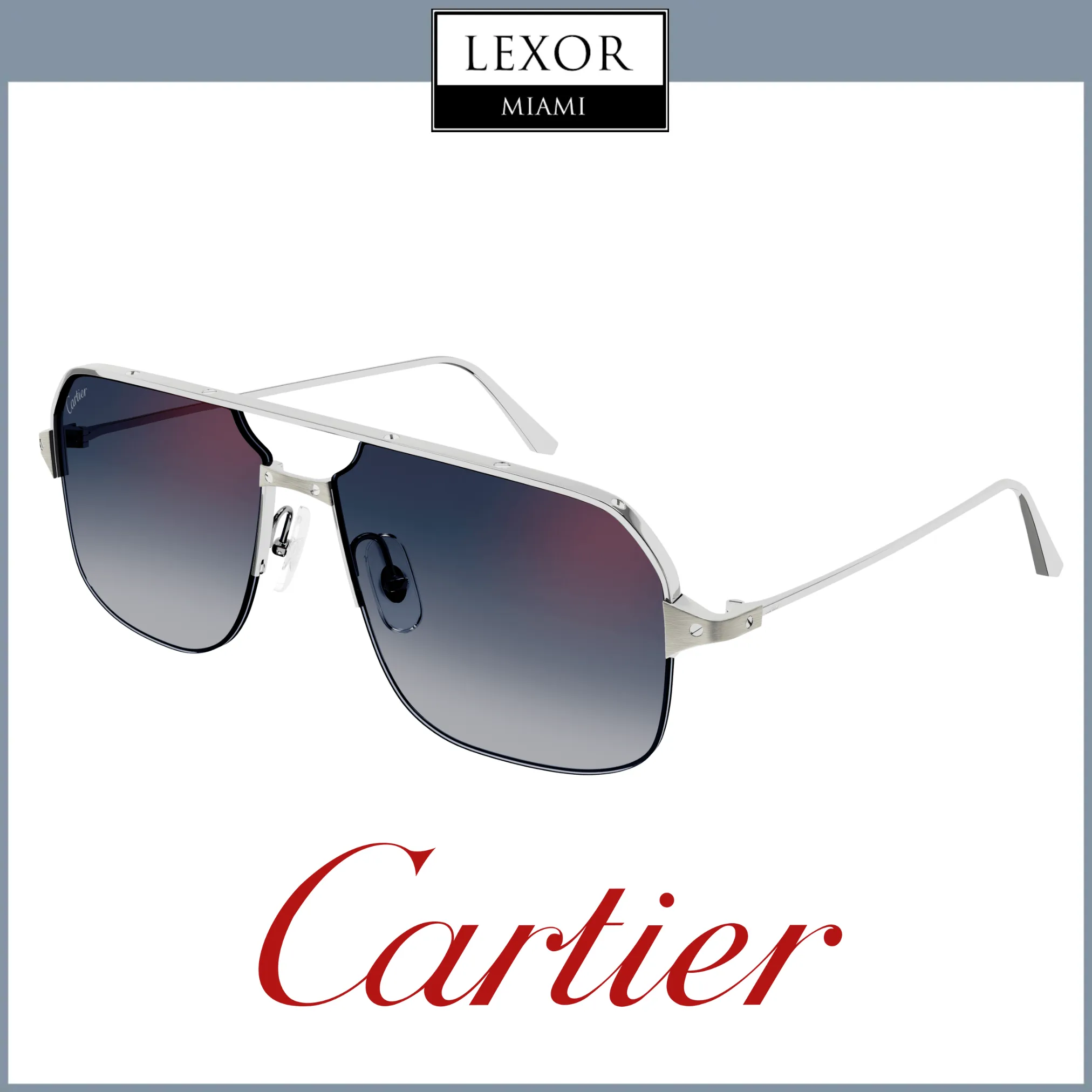 Cartier CT0230S 004 59 Men Metal Sunglass