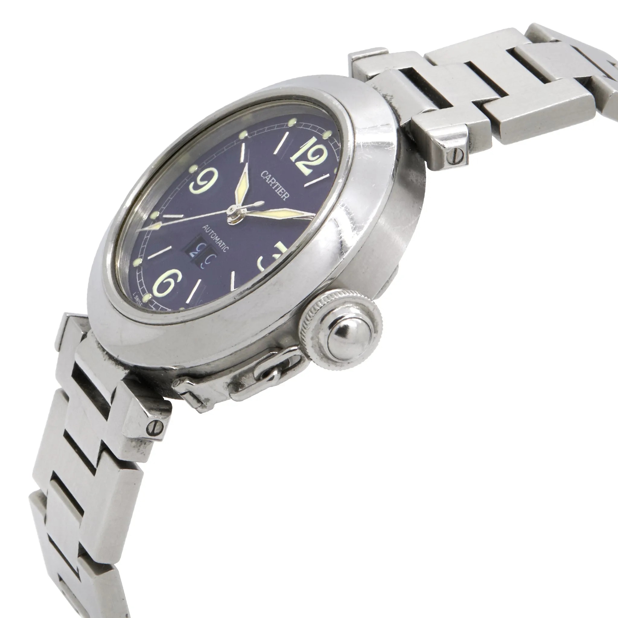 Cartier Pasha Big Date 35mm 2475 Black Dial Automatic  Watch
