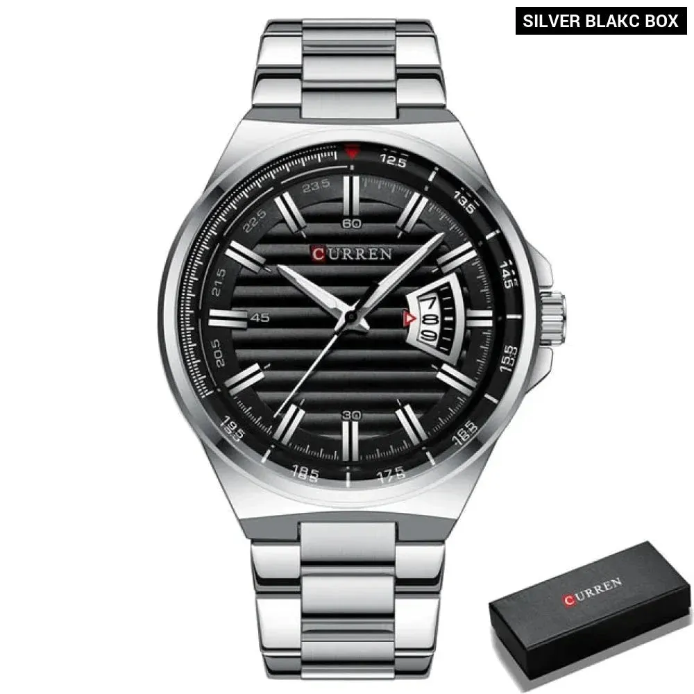 Casual Brand Watches Mens Quartz Stainless Steel Band Wristwatches for Male Clock Trendy Business