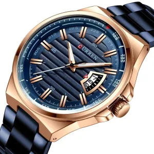 Casual Brand Watches Mens Quartz Stainless Steel Band Wristwatches for Male Clock Trendy Business