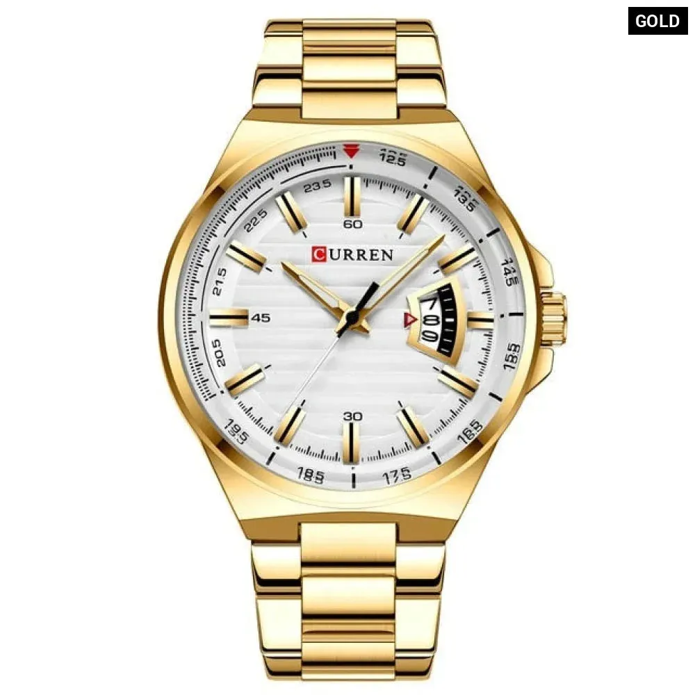 Casual Brand Watches Mens Quartz Stainless Steel Band Wristwatches for Male Clock Trendy Business