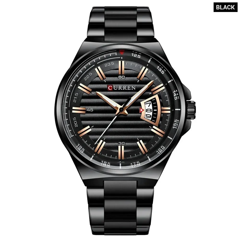 Casual Brand Watches Mens Quartz Stainless Steel Band Wristwatches for Male Clock Trendy Business