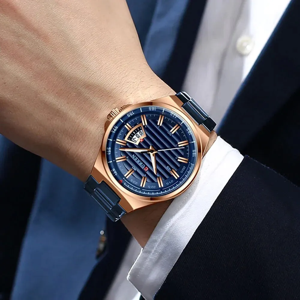 Casual Brand Watches Mens Quartz Stainless Steel Band Wristwatches for Male Clock Trendy Business