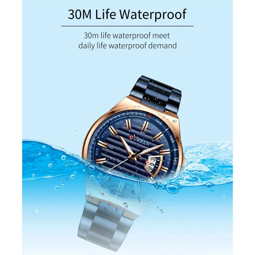 Casual Brand Watches Mens Quartz Stainless Steel Band Wristwatches for Male Clock Trendy Business