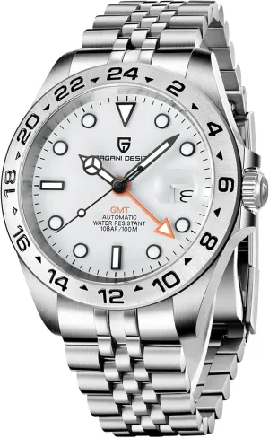 CEYADG Pagani Design Watches for Men Automatic Mechanical GMT 42mm Sport Waterproof Stainless Steel Sapphire Glass Wrist Watch