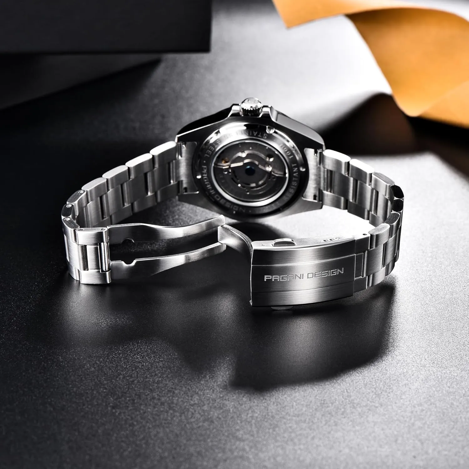 CEYADG Pagani Design Watches for Men Automatic Mechanical GMT 42mm Sport Waterproof Stainless Steel Sapphire Glass Wrist Watch