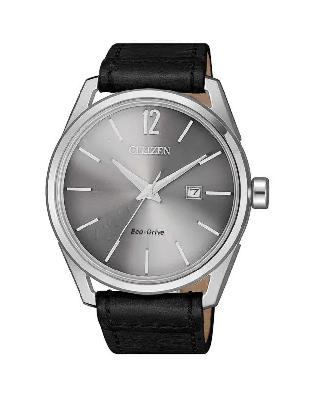 Citizen Dress Collection Black Leather Watch BM7411-16A
