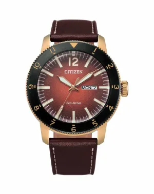 Citizen Eco-Drive Orange Dial Watch AW0079-13X