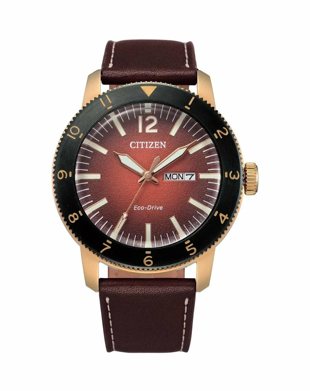 Citizen Eco-Drive Orange Dial Watch AW0079-13X