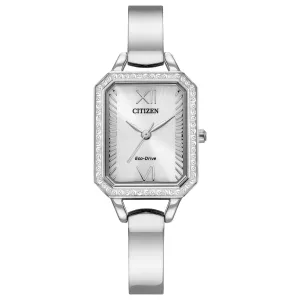 Citizen Eco-Drive Silhouette Crystal Stainless Steel Bracelet Watch | 23mm | EM0980-50A