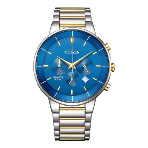 CITIZEN Men 42 mm Size Blue Dial Chronograph Watch- AN8224-51L