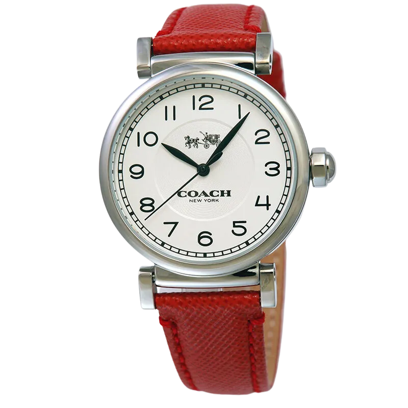 Coach Madison Red Leather Strap Women's Watch 14502407