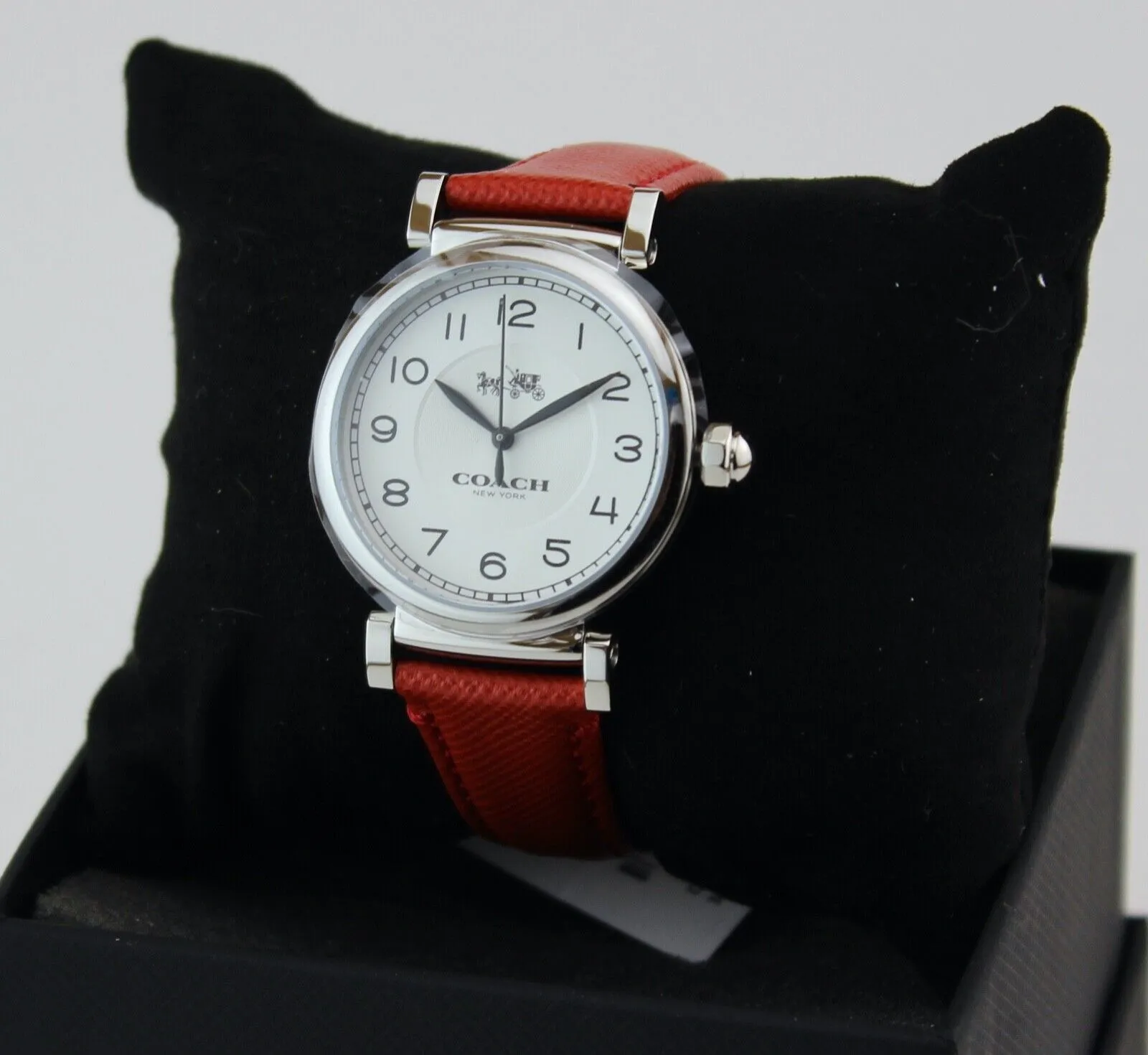 Coach Madison Red Leather Strap Women's Watch 14502407