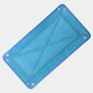Cobalt Leather & Light Blue Suede Large Travel Tray
