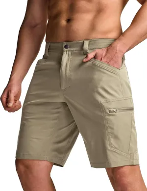 CQR Men's Quick Dry Stretch Hiking Cargo Shorts, Lightweight Water Resistant Tactical Casual, Golf & Outdoor with Pockets