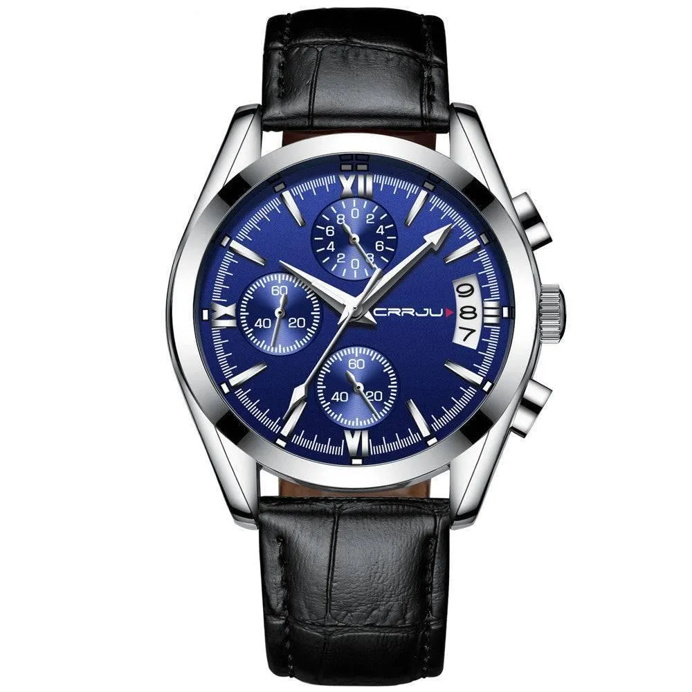 CRRJU Men's belt business casual Quartz watch 2217