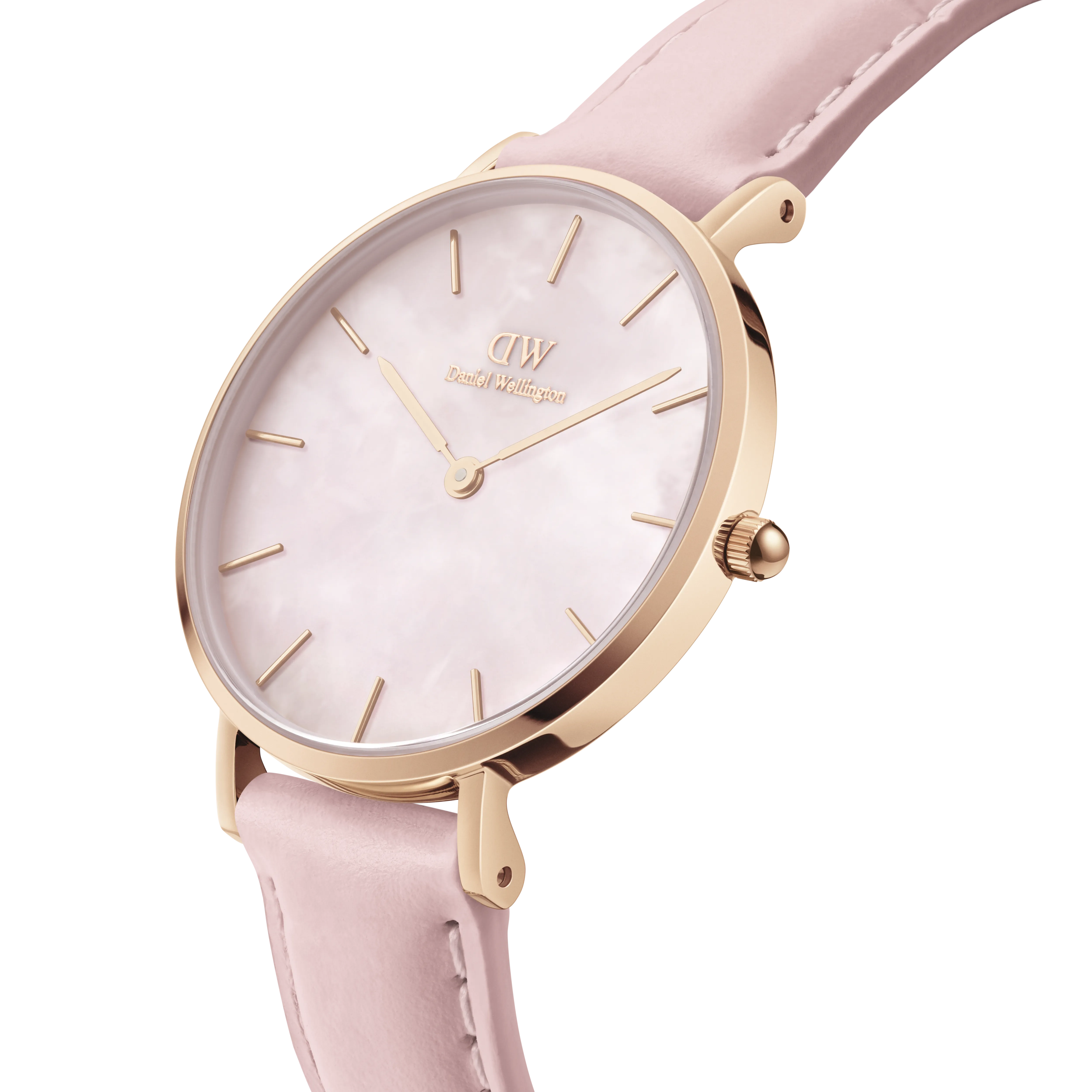 Daniel Wellington Mother of Pearl Pink Dial Women Analogue Watch - DW00100633