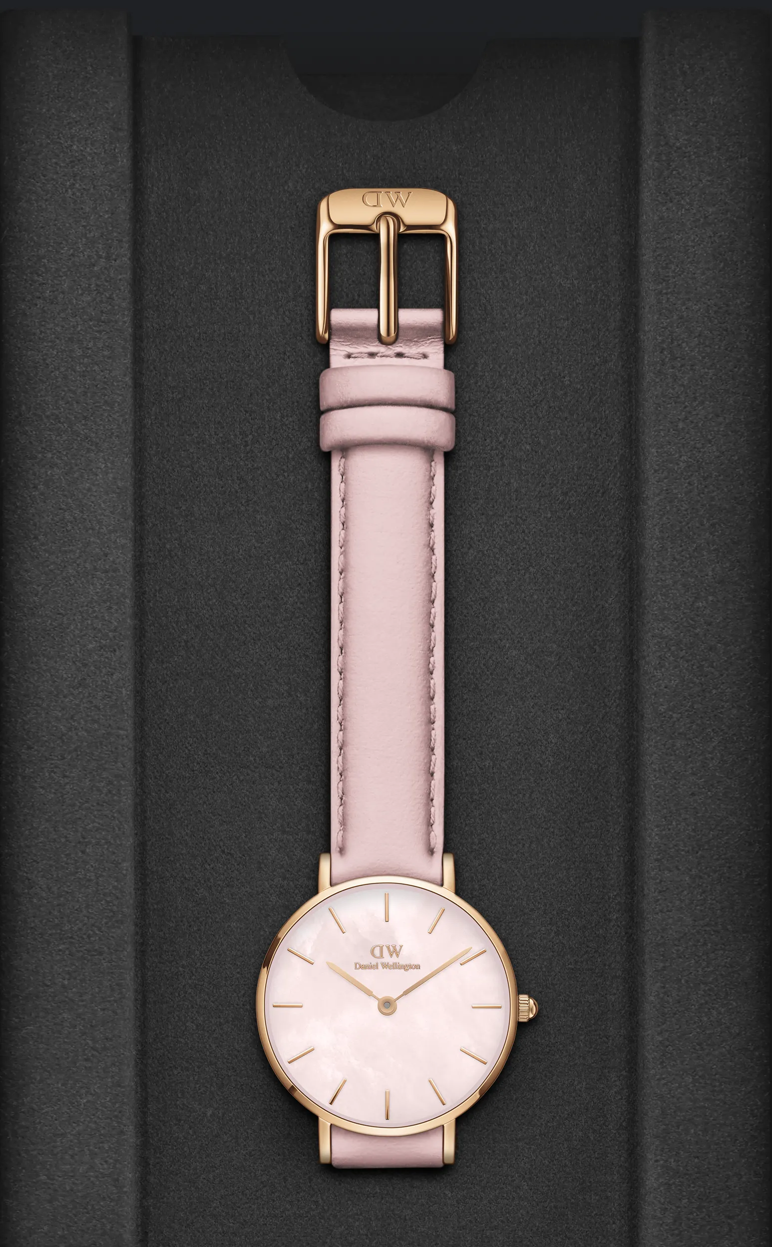 Daniel Wellington Mother of Pearl Pink Dial Women Analogue Watch - DW00100633