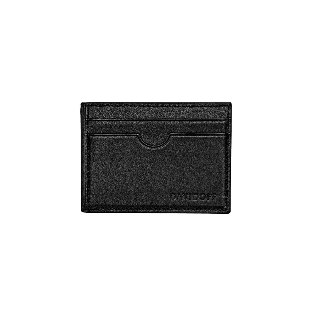 Davidoff Essentials Collection Inlay Bifold Black Wallet
