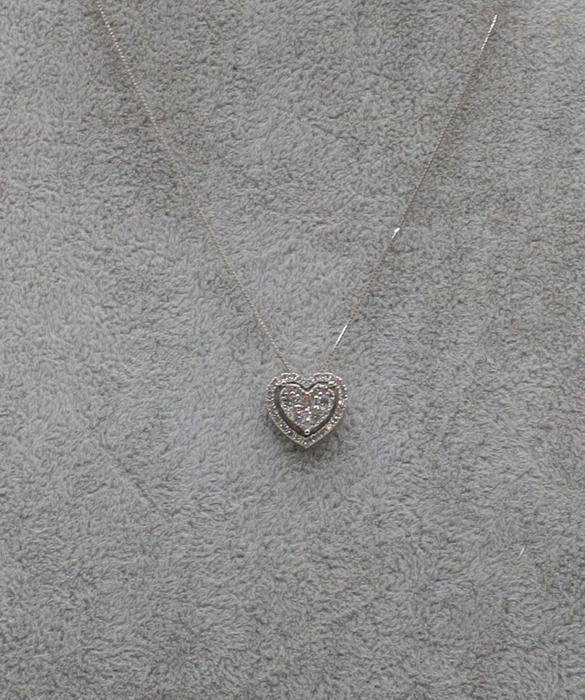 Diamond 0.60ct Necklace 45cm 18K White Gold - DXBS1008