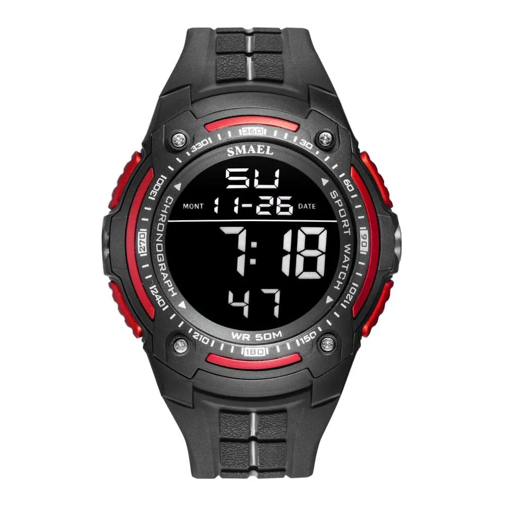 Digital Watches Smael Top Brand Luxury Clock 50m Waterproof Watch Led Light