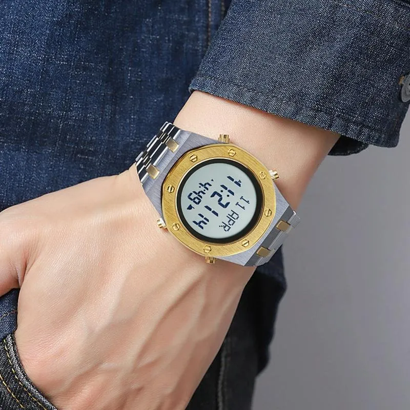 Digital Wrist Watch for Muslim Worships - Multifunctional