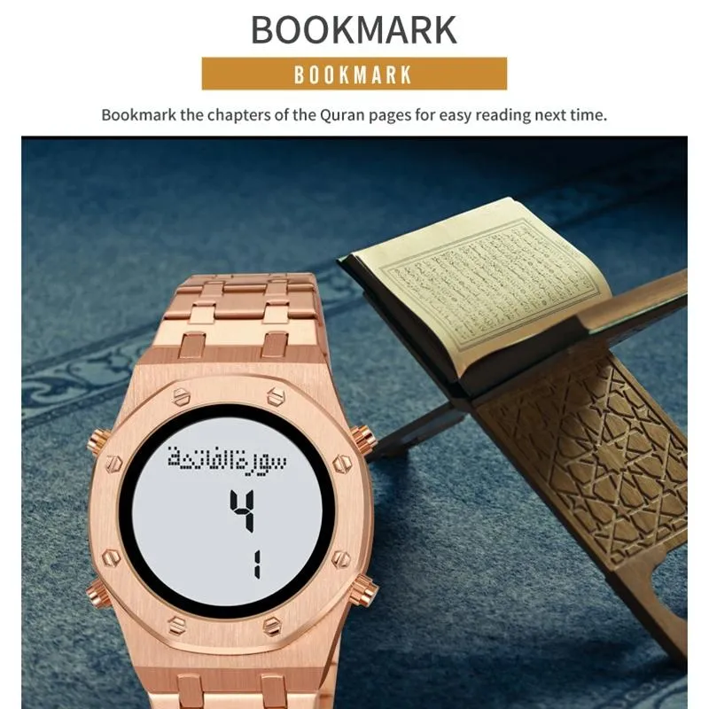 Digital Wrist Watch for Muslim Worships - Multifunctional